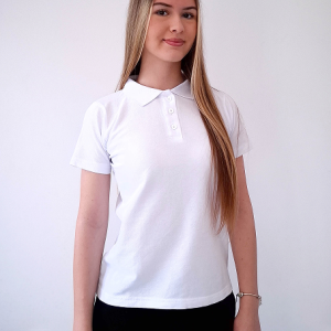 POLO ŽENSKA SA DUGMIĆIMA KRATAK RUKAV BELA