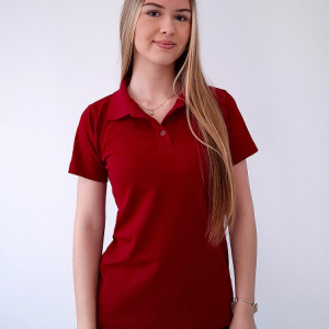 POLO ŽENSKA SA DUGMIĆIMA KRATAK RUKAV BORDO